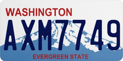 WA license plate AXM7749