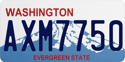 WA license plate AXM7750