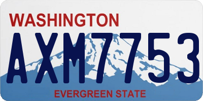 WA license plate AXM7753