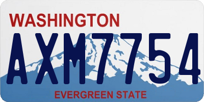 WA license plate AXM7754