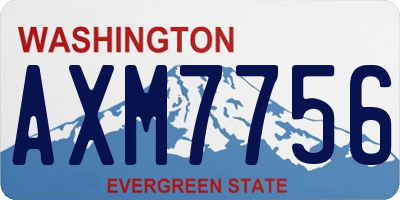 WA license plate AXM7756