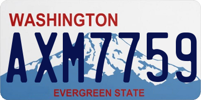WA license plate AXM7759