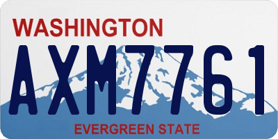 WA license plate AXM7761