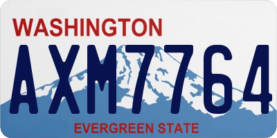 WA license plate AXM7764
