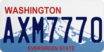WA license plate AXM7770