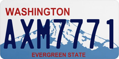 WA license plate AXM7771