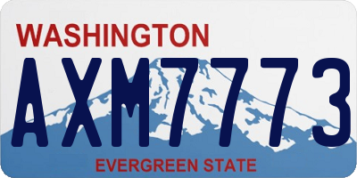WA license plate AXM7773