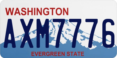 WA license plate AXM7776