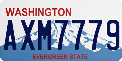 WA license plate AXM7779