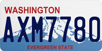 WA license plate AXM7780