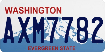 WA license plate AXM7782