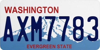 WA license plate AXM7783