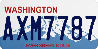 WA license plate AXM7787