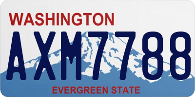WA license plate AXM7788
