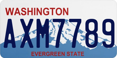 WA license plate AXM7789