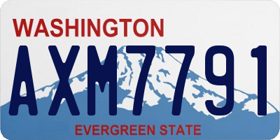 WA license plate AXM7791