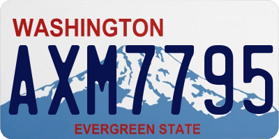 WA license plate AXM7795