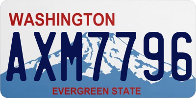 WA license plate AXM7796