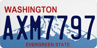 WA license plate AXM7797