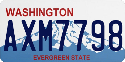 WA license plate AXM7798