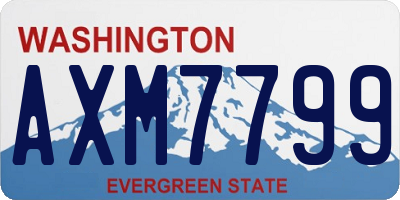 WA license plate AXM7799