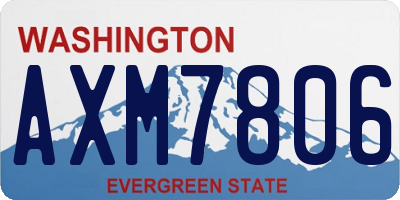 WA license plate AXM7806