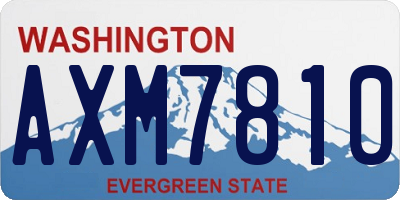 WA license plate AXM7810