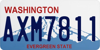 WA license plate AXM7811