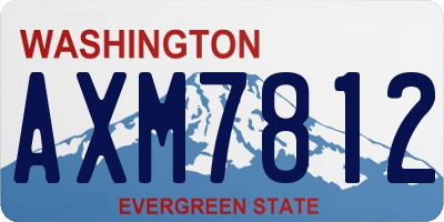 WA license plate AXM7812