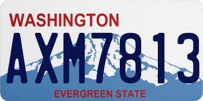 WA license plate AXM7813