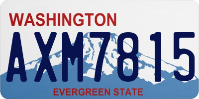 WA license plate AXM7815
