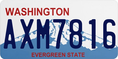 WA license plate AXM7816