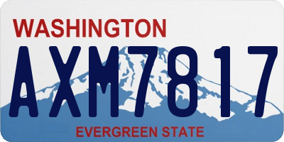 WA license plate AXM7817