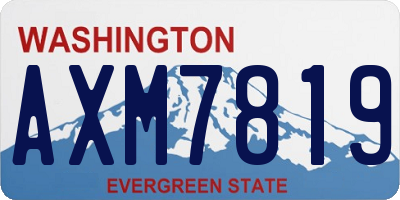 WA license plate AXM7819