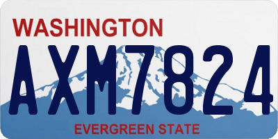 WA license plate AXM7824
