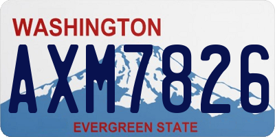 WA license plate AXM7826