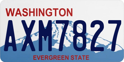 WA license plate AXM7827