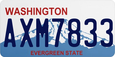 WA license plate AXM7833