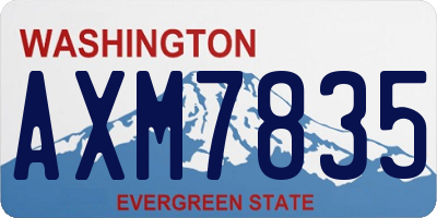 WA license plate AXM7835