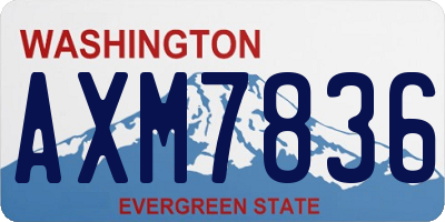 WA license plate AXM7836
