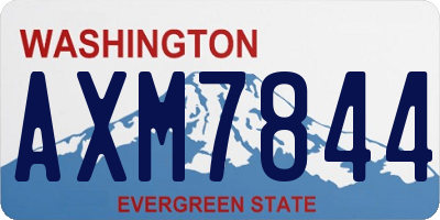 WA license plate AXM7844