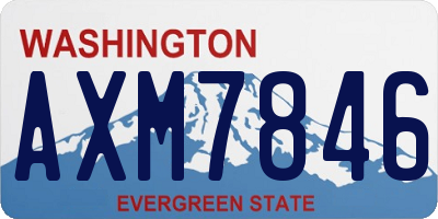 WA license plate AXM7846