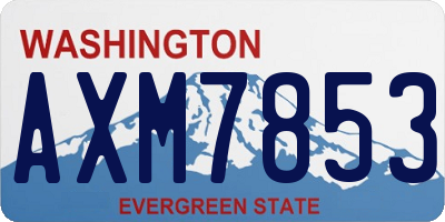WA license plate AXM7853