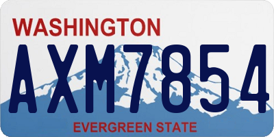 WA license plate AXM7854