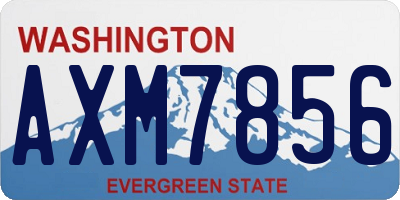 WA license plate AXM7856
