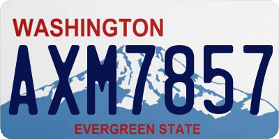 WA license plate AXM7857