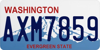 WA license plate AXM7859