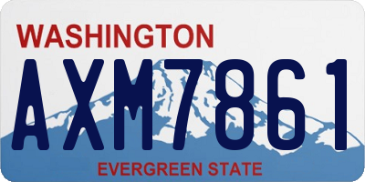 WA license plate AXM7861