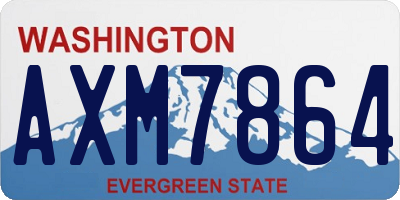WA license plate AXM7864