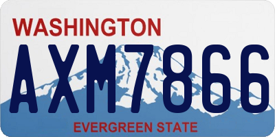 WA license plate AXM7866